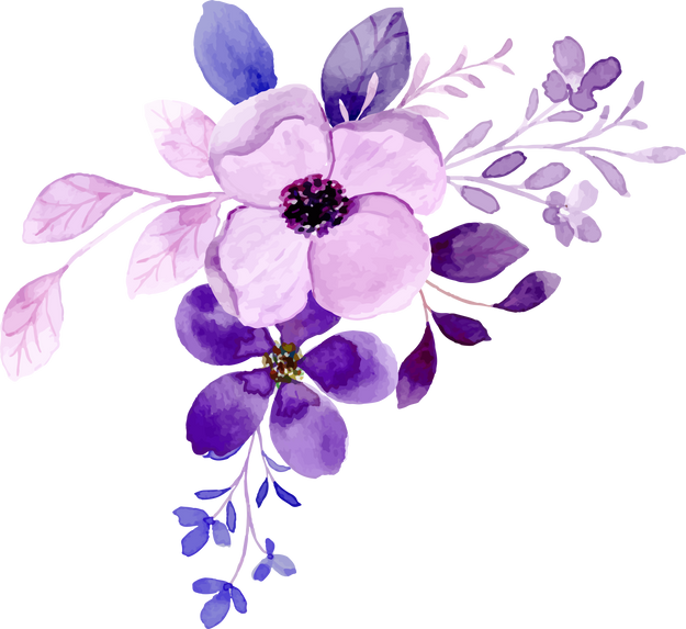 Flowers in Watercolor Style