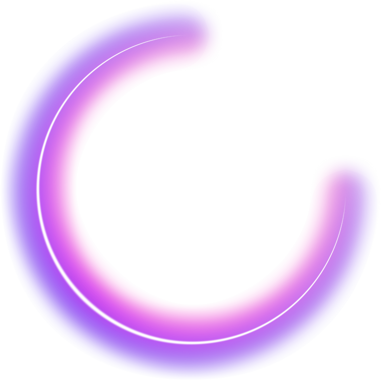 Glowing Purple Neon Half Circle